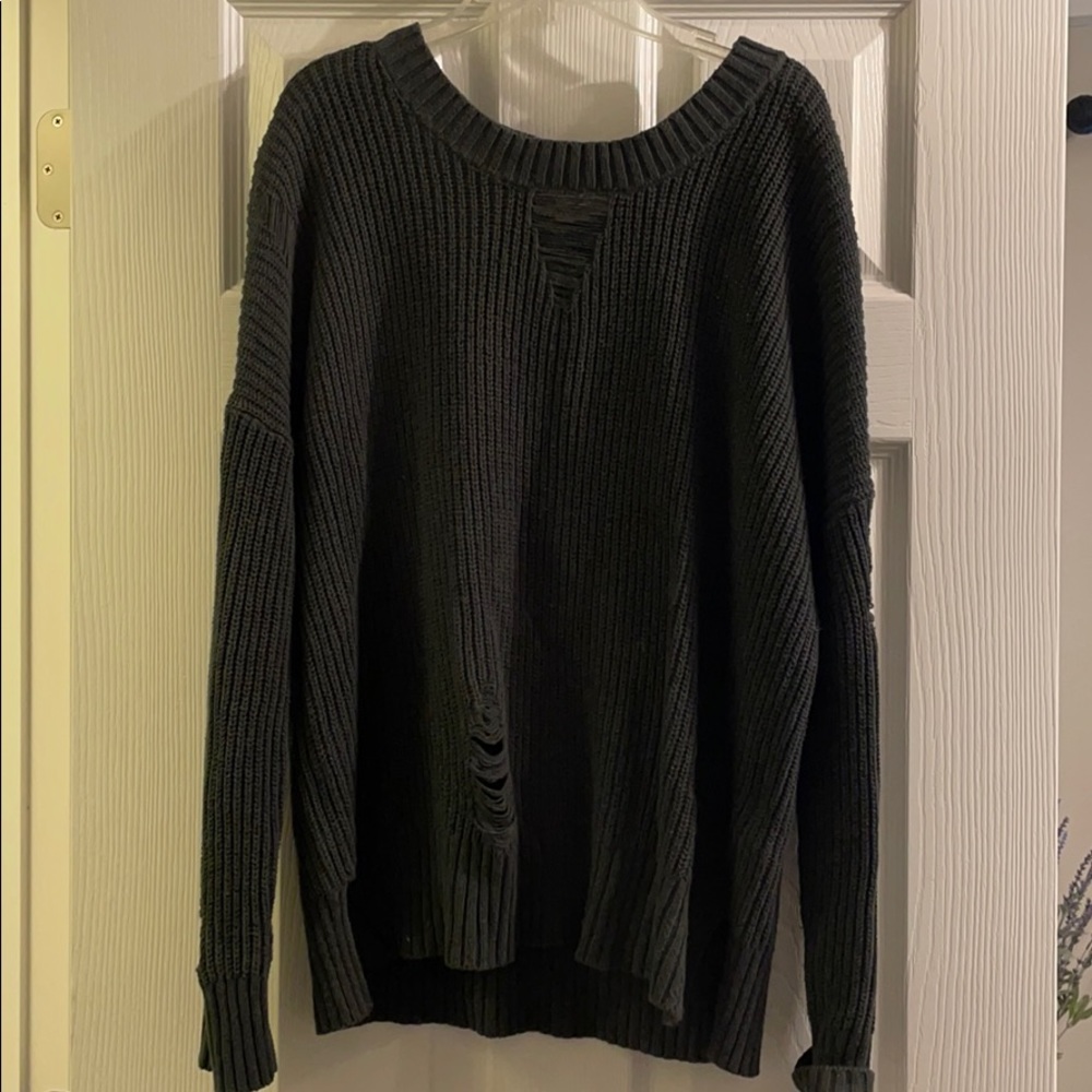 Distressed sweater